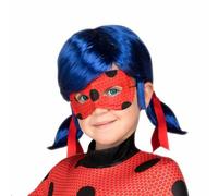 Parrucca LadyBug Azzurro Mascherina