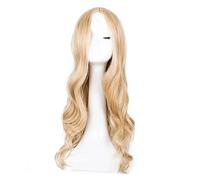 Parrucca Linea sintetica lunga parte riccia media della parte bionda donne costume for capelli carnevale Parrucche quotidiane