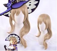 Parrucca Lisa Genshin Impact gioco gioco cosplay parrucca corta treccia bionda