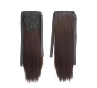 Parrucca liscia per la salute, coda di cavallo, extension per capelli, opache realistiche, senza cuciture, per legatura, coda di cavallo per l'uso quotidiano nelle donne (marrone scuro, 45 cm)