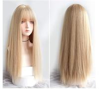 Parrucca Long Straight Synthetic Hair Wigs with Bangs Women's Wig Hair Replacement Parrucche da donna