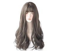 Parrucca Long Wavy Wigs For Women Synthetic Heat Resistant Fiber Wig Sweet Girl Wig Parrucche da donna (Color : E, Size : 26in)