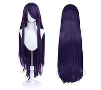 Parrucca lunga 100cm, parrucca cosplay costume anime universale, perfetta per feste, uso quotidiano, festival e Halloween, ideale per TV, film e cosplay di personaggi (Viola)