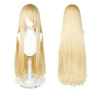 Parrucca lunga 100cm, parrucca cosplay costume anime universale, perfetta per feste, uso quotidiano, festival e Halloween, ideale per TV, film e cosplay di personaggi (Biondo)