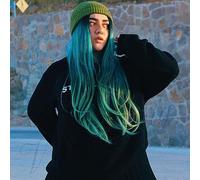 Parrucca lunga 61 cm di lunghezza e liscia, stile sirena, con radici scure, confortevole, resistente al calore, in fibra sintetica, con pizzo frontale, da donna, per uso quotidiano, cosplay, feste,