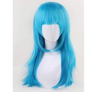 Parrucca lunga Aotu World Sky Blue Cosplay con frangia Parrucche Anlijie/limone Capelli sintetici Halloween Costume per donna KUMZ3713 A