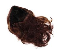 Parrucca Lunga con Riflessi, Capelli Castani Sintetici Resistenti Al Calore Ad Alta densità per Donne, Vita Quotidiana, Intrattenimento