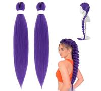 Parrucca Lunga con Treccia Viola, Parrucca sintetica viola per intrecciare, Parrucca a treccia lunga vi-ola, Trecces Vi-ola Realistiche Accessoris Cosplay Per Halloween, Feste Di Carnevale