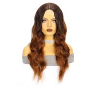 Parrucca lunga da 26 pollici con onda del corpo, parrucche senza colla anteriori in pizzo sintetico riccio for le donne for uso quotidiano dall'aspetto naturale(T30#)