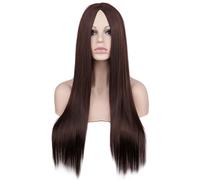 Parrucca lunga da donna bionda con riga in stile hippy H6O3 C5F9