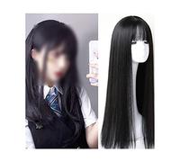 Parrucca Lunga Diritta Sintetica Lolita Cosplay Parrucca Con Frangia Anime Frangia Parrucche Per Capelli Per Donne Parrucche Grigie Per Donne (1)