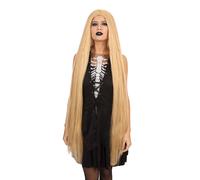 Parrucca Lunga Dritta Bionda Da 40" Per Donne Halloween Costume Parrucca Strega