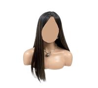 Parrucca lunga e ad alta densità con capelli neri naturali personalizzati calotta superiore in seta umana vergine()=60%_24INCHES_SILK TOP)