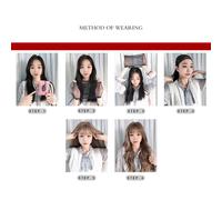 parrucca lunga e alla moda sfumata grigia sintetica per donna - 45cm