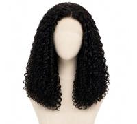 Parrucca Lunga E Riccia Nera Da 20 Pollici Per Donna | Parrucche Lace Frontal "Africa Deep Wave", Capelli in Fibra Sintetica Lavorati A Mano Dall'aspetto Naturale