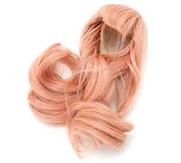 Parrucca lunga e riccia per bambini, capelli sintetici ad alta temperatura liscia al tatto bella parrucca delicata per bambini per circonferenza della testa 10,5 - 16,7 cm (colore radice)