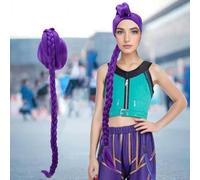 Parrucca lunga intrecciata per cosplay anime, per feste a tema, giochi di