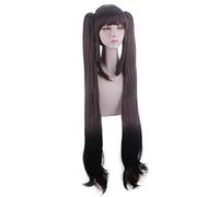Parrucca lunga Nekopara Cioccolato Cosplay Parrucca Gioco di ruolo Polvere Nero-Marrone 100 cm