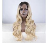 Parrucca Lunga Ondulata 28 Pollici 13X4 Parrucca Anteriore In Pizzo Per Donne Parrucche In Pizzo Biondo Ombré