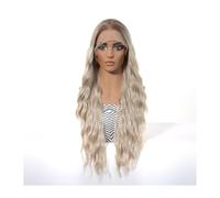 Parrucca Lunga Ondulata Bianco Argenteo Per Donna, Parrucca Riccia Con Riga Centrale Da 30 Pollici, Parrucca in Fibra Sintetica Resistente Al Calore Per L'uso Quotidiano Alle Feste