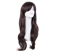 Parrucca lunga riccia con coda di cavallo Cosplay Parrucca sintetica resistente al calore, lunga e ondulata, blu, for donne, costume, carnevale, maschera, Halloween, festa, salone(Brown)