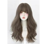 Parrucca Lunga Riccia Con Frangia Per Donna - Parrucca Intrecciata Quotidiana Per Feste Capelli Finti Versatile