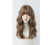 Parrucca Lunga Riccia Con Frangia Per Donna - Parrucca Intrecciata Quotidiana Per Feste Capelli Finti Versatile