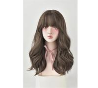 Parrucca Lunga Riccia Con Frangia Per Donna - Parrucca Intrecciata Quotidiana Per Feste Capelli Finti Versatile