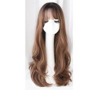 Parrucca Lunga Riccia Con Frangia Per Donna - Parrucca Intrecciata Quotidiana Per Feste Capelli Finti Versatile