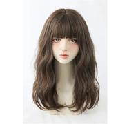 Parrucca Lunga Riccia Con Frangia Per Donna - Parrucca Intrecciata Quotidiana Per Feste Capelli Finti Versatile
