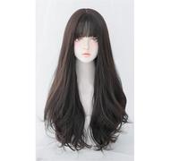 Parrucca Lunga Riccia Con Frangia Per Donna - Parrucca Intrecciata Quotidiana Per Feste Capelli Finti Versatile