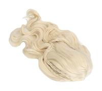 Parrucca lunga riccia donna con doppia coda di cavallo parrucche ricci dorate regolabili Cosplay capelli finti 28.3 in