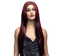 Boland- Halloween Parrucca Lunga Strega Iona per Adulti, Rosso/Nero, Taglia Unica, 86112