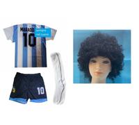 PARRUCCA maglietta pantaloncini DIEGO o calzettoni maradona maglia ARGENTINA