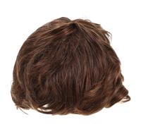 Parrucca Maschile Corta Marrone Parrucche Di Capelli Sintetici Corti