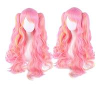 Parrucca Mira for bambini, parrucca rosa for donne e ragazze, accessori for cosplay di Halloween(N)