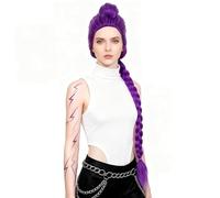 Parrucca Mira for bambini, parrucca rosa for donne e ragazze, accessori for cosplay di Halloween(Purple)