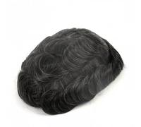 Parrucca Mono Toupee Da Uomo 130% Densità 100% Protesi Durevole Dei Capelli Toupee 6" Sistema di Sostituzione Dei Capelli 30mm Onda 6x8# 130# 1B20