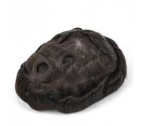 Parrucca Mono Toupee Da Uomo 130% Densità 100% Protesi Durevole Dei Capelli Toupee 6 "Sistema di Sostituzione Dei Capelli 30mm Onda 6x8# 120
