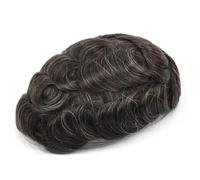 Parrucca Mono Toupee Da Uomo 130% Densità 100% Protesi Durevole Dei Capelli Toupee 6" Sistema di Sostituzione Dei Capelli 30mm Onda 8x10#120#210