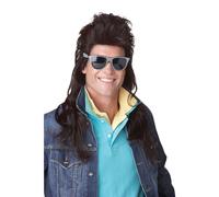 Parrucca mullet marrone anni '80 California Costumes Standard