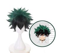 Parrucca My Boku no Hero Academia Izuku Midoriya Parrucca costume cosplay resistente al calore con capelli sintetici neri corti verdi