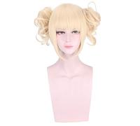 Parrucca My Hero Academia Cross My Body Himiko Toga con Chignon Costume Cosplay Boku no Hero Academia Capelli termoresistenti Parrucche da donna
