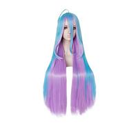 Parrucca naturale senza gioco Shiro senza vita Lunghe 2 toni blu viola Mix parrucche sintetiche per la festa di carnevale di Halloween KUYB4572