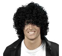 Parrucca Nera Afro Lucida Accessorio Costume