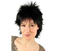 WIG ME UP - Parrucca Wig Nero Impertinente Anni 80 NDW 25 cm 26155-1