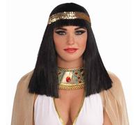 Parrucca Nera Cleopatra Adulta Con Fascia