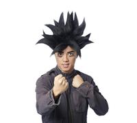Parrucca Nera Costume Da Guerriero Anime Per Adulti