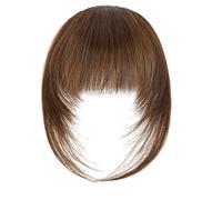 Parrucca Nera Dritta Corta Da 12 Pollici Con Frangia, Parrucche Donna Lunghezza Alle Spalle, Capelli Sintetici In Fibra Resistente Al Calore Soffice e Naturale(Light Brown)