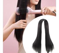 Parrucca nera lunga diritta Parrucca di capelli sintetici per uso quotidiano